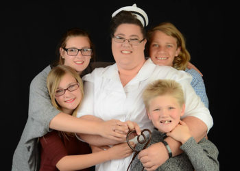 Laura Kelley, Victor Valley nursing student, and her family
